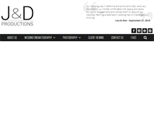 Tablet Screenshot of janddproductions.com